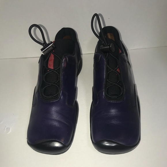 PRADA Women's Purple Leather Calzature Donna Sneak - Picture 1 of 14